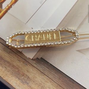 New Gold Chanel Hair Barrette